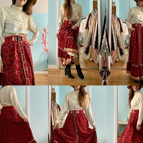 SOLD Jessica’s Gunnies- Gunne Sax Satin Blouse - Picture 2 of 8